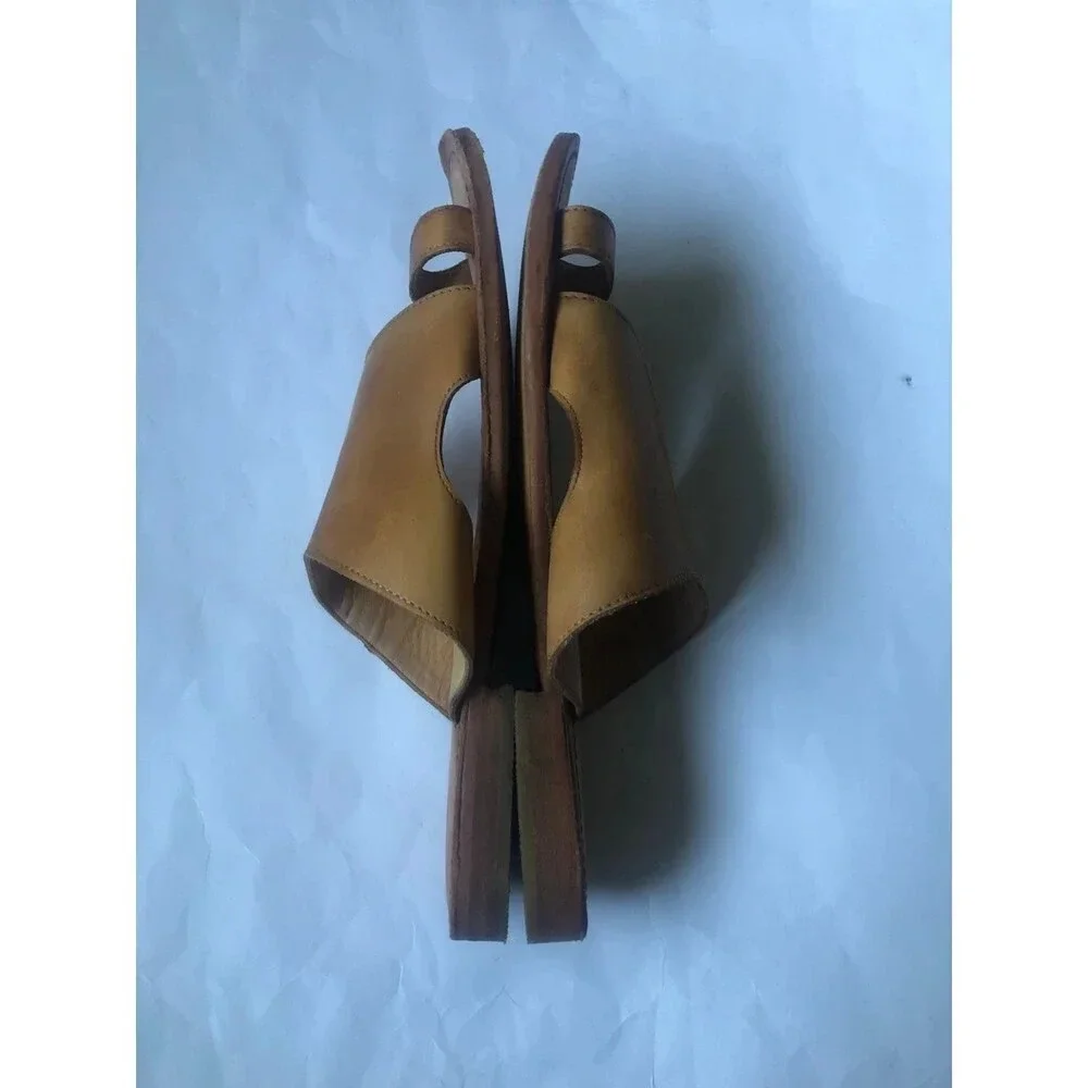 Free People Sant Antoni Leather Slide Sandals